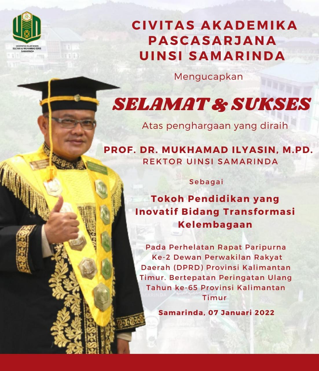 ALHAMDULILLAH SELAMAT & SUKSES PROF. DR. MUKHAMAD ILYASIN, M.PD DAN PROF. DR. H. BUKHARI, M.AG (ALM)